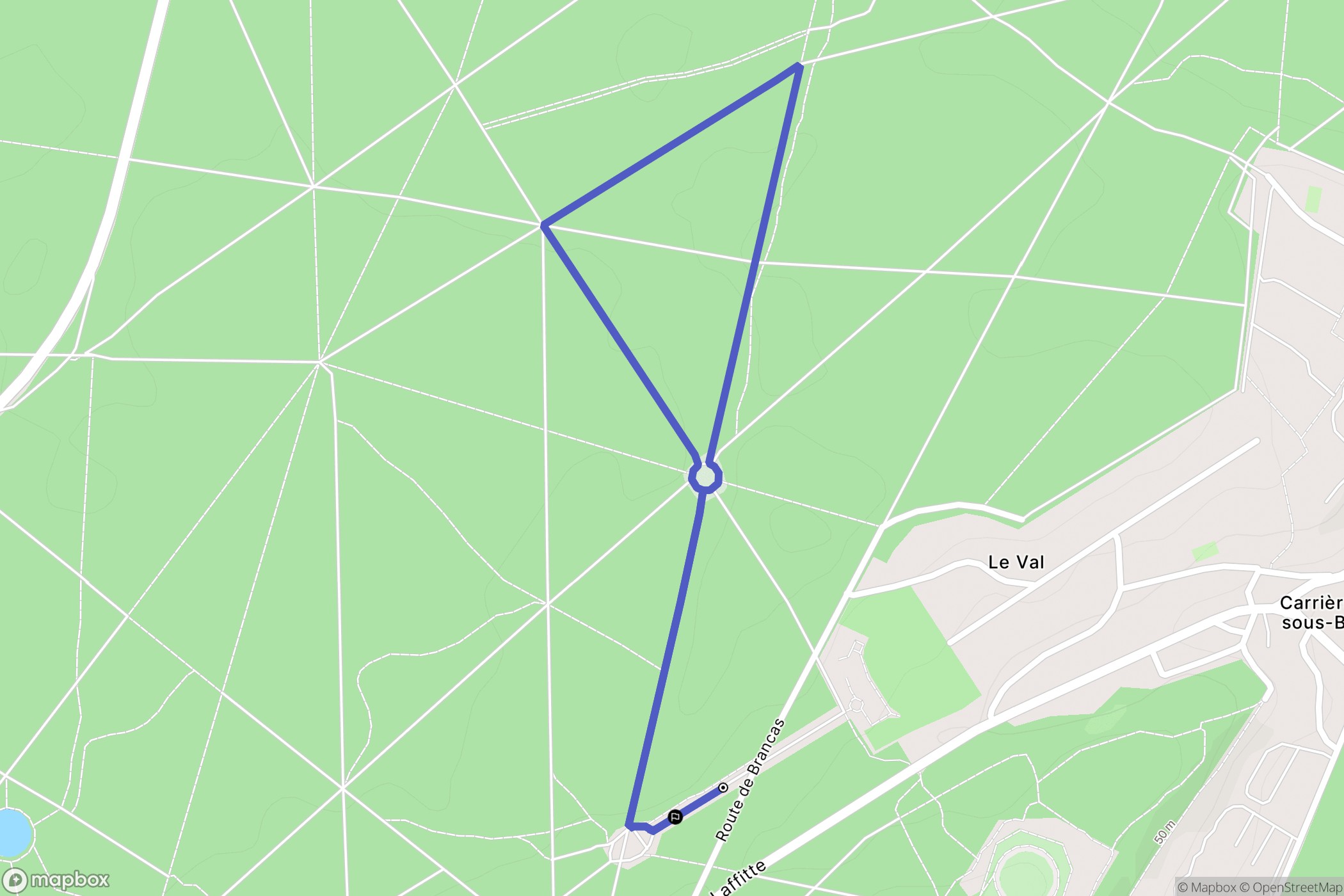 Saint-Germain-en-Laye : carte du parcours de randonnée - France