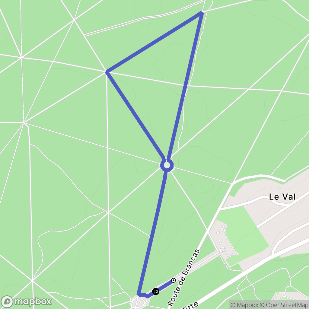 Saint-Germain-en-Laye : carte du parcours de randonnée - France