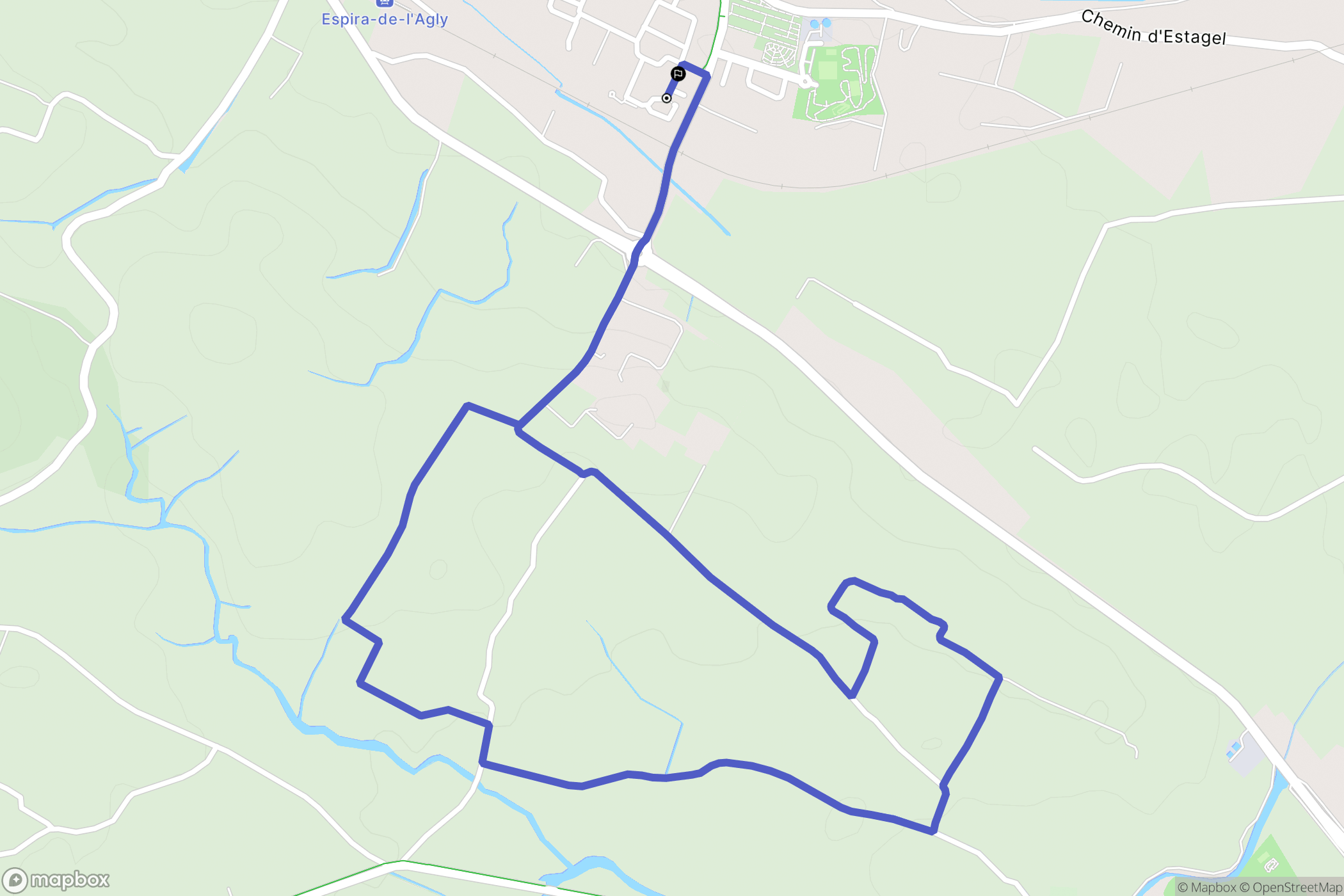 Espira-de-l'Agly : carte du parcours de randonnée - France