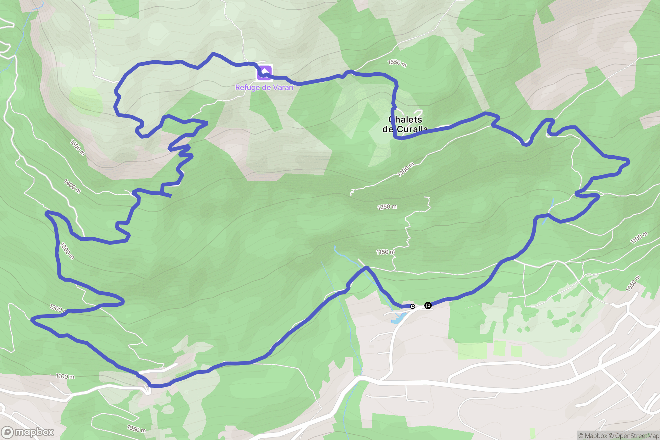 Passy : carte du parcours de randonnée - France