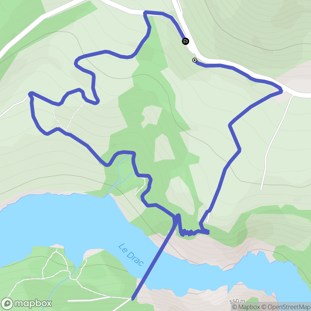 Mayres-Savel : carte du parcours de randonnée - France