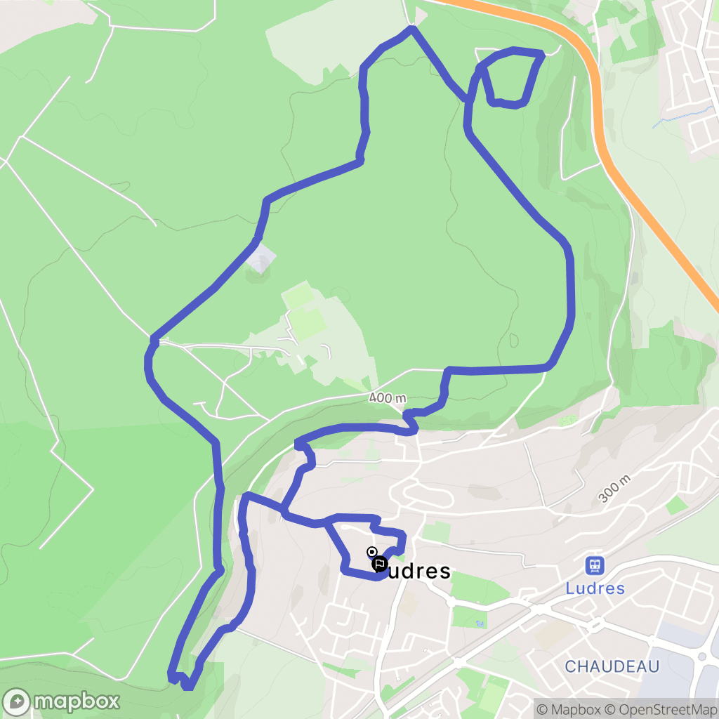 Ludres : carte du parcours de randonnée - France