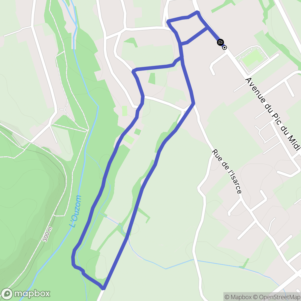 Igon : carte du parcours de randonnée - France