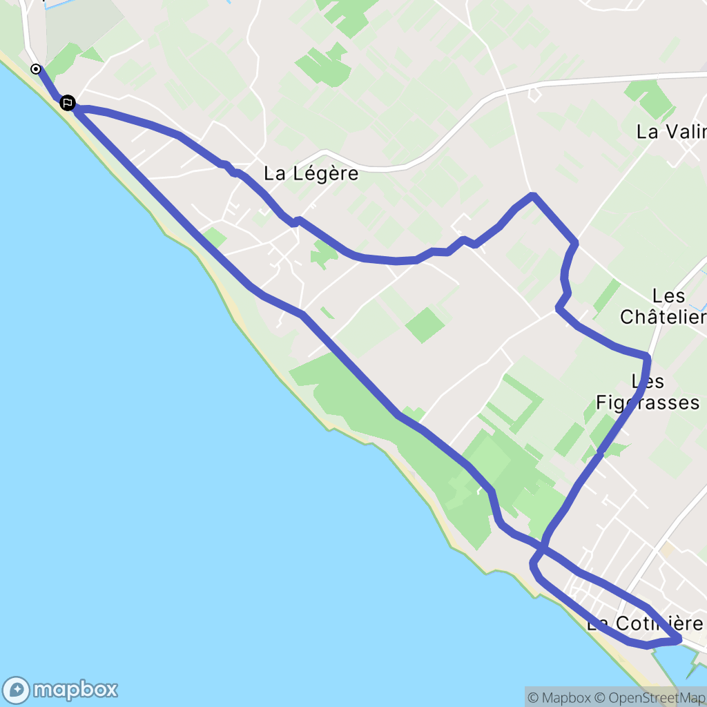 Saint-Pierre-d'Oléron : carte du parcours de randonnée - France