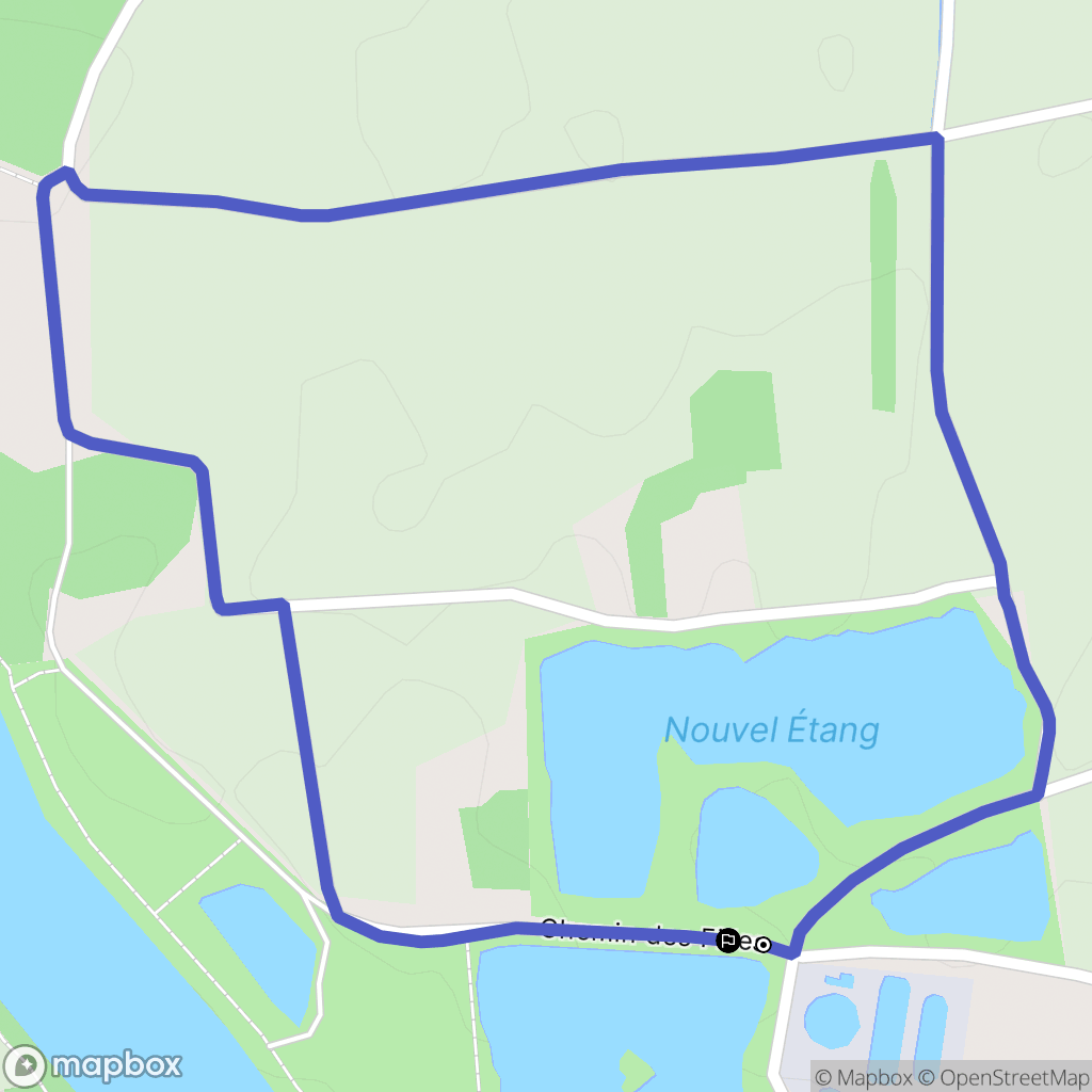 Andrézieux-Bouthéon : carte du parcours de randonnée - France