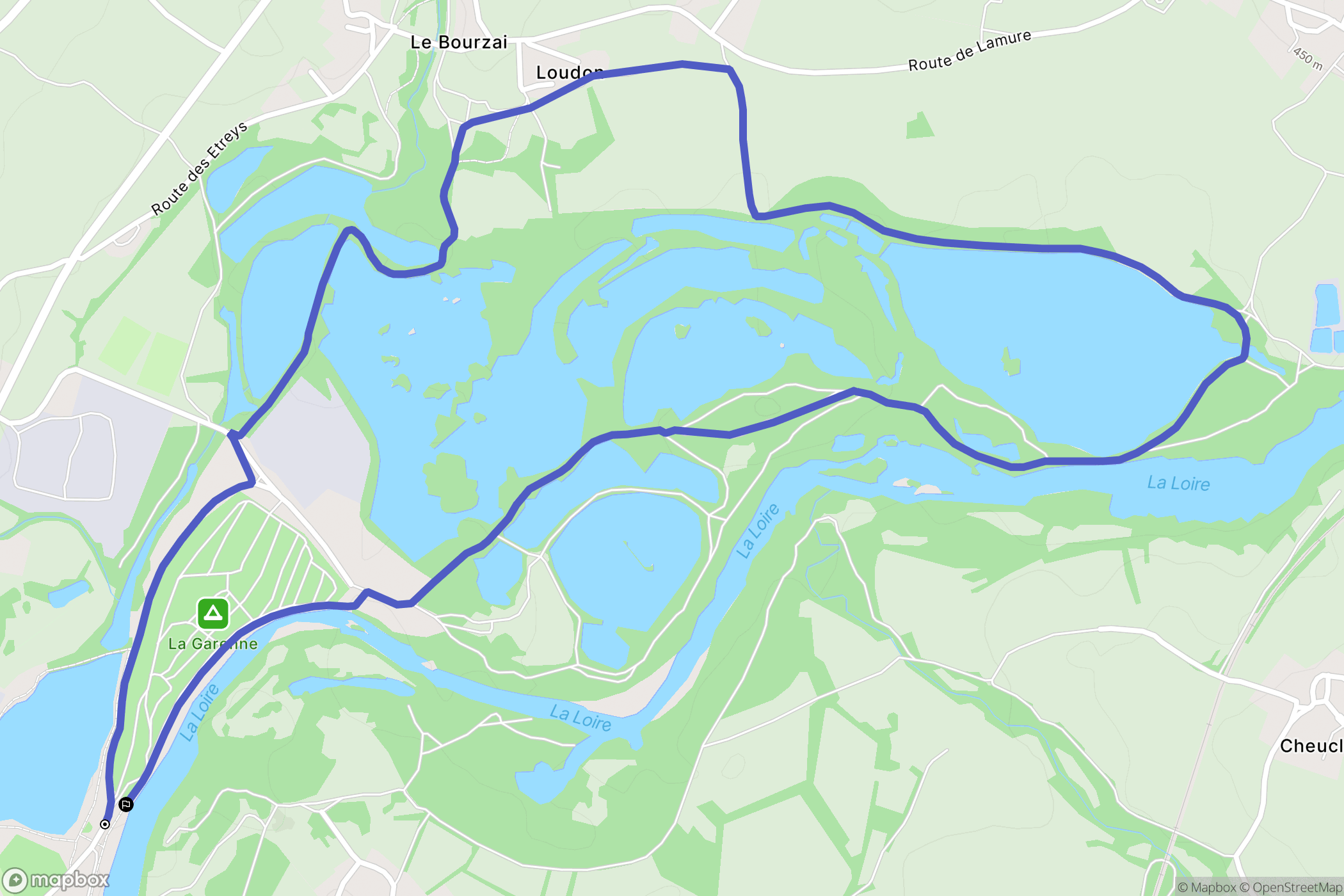 Bas-en-Basset : carte du parcours de randonnée - France