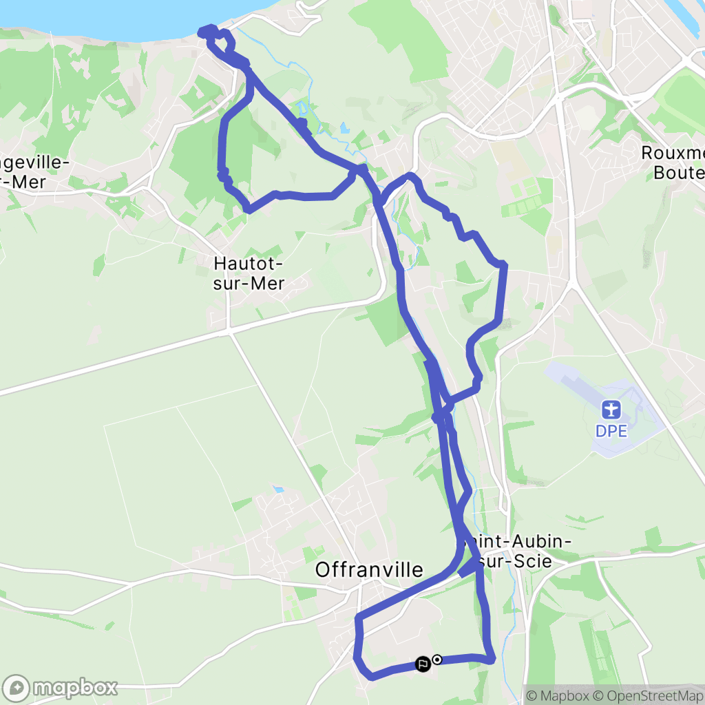 Offranville : carte du parcours de randonnée - France
