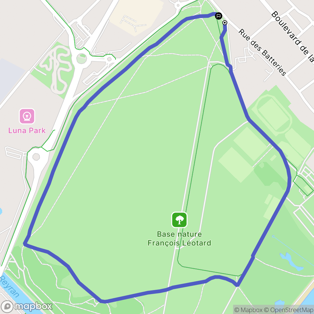 Fréjus : carte du parcours de randonnée - France