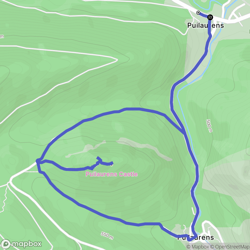 Lapradelle : carte du parcours de randonnée - France