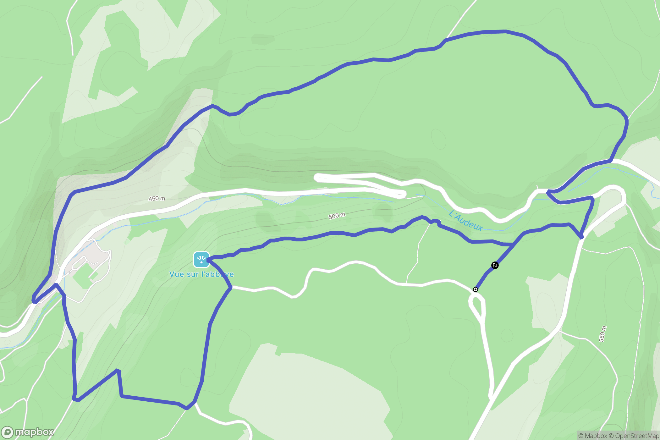 Valdahon : carte du parcours de randonnée - France