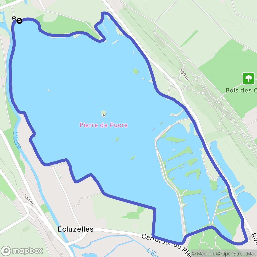 Mézières-en-Drouais : carte du parcours de randonnée - France