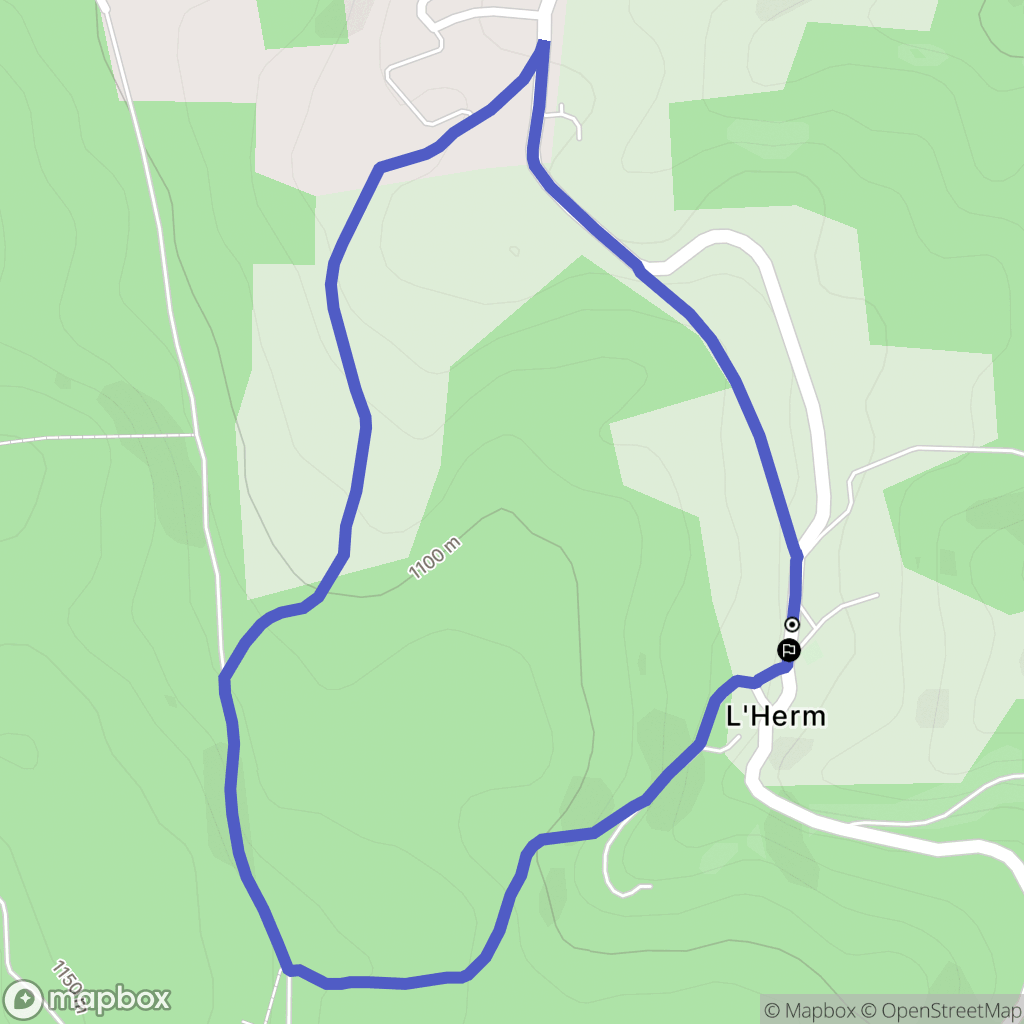 Saint-Flour-de-Mercoire : carte du parcours de randonnée - France