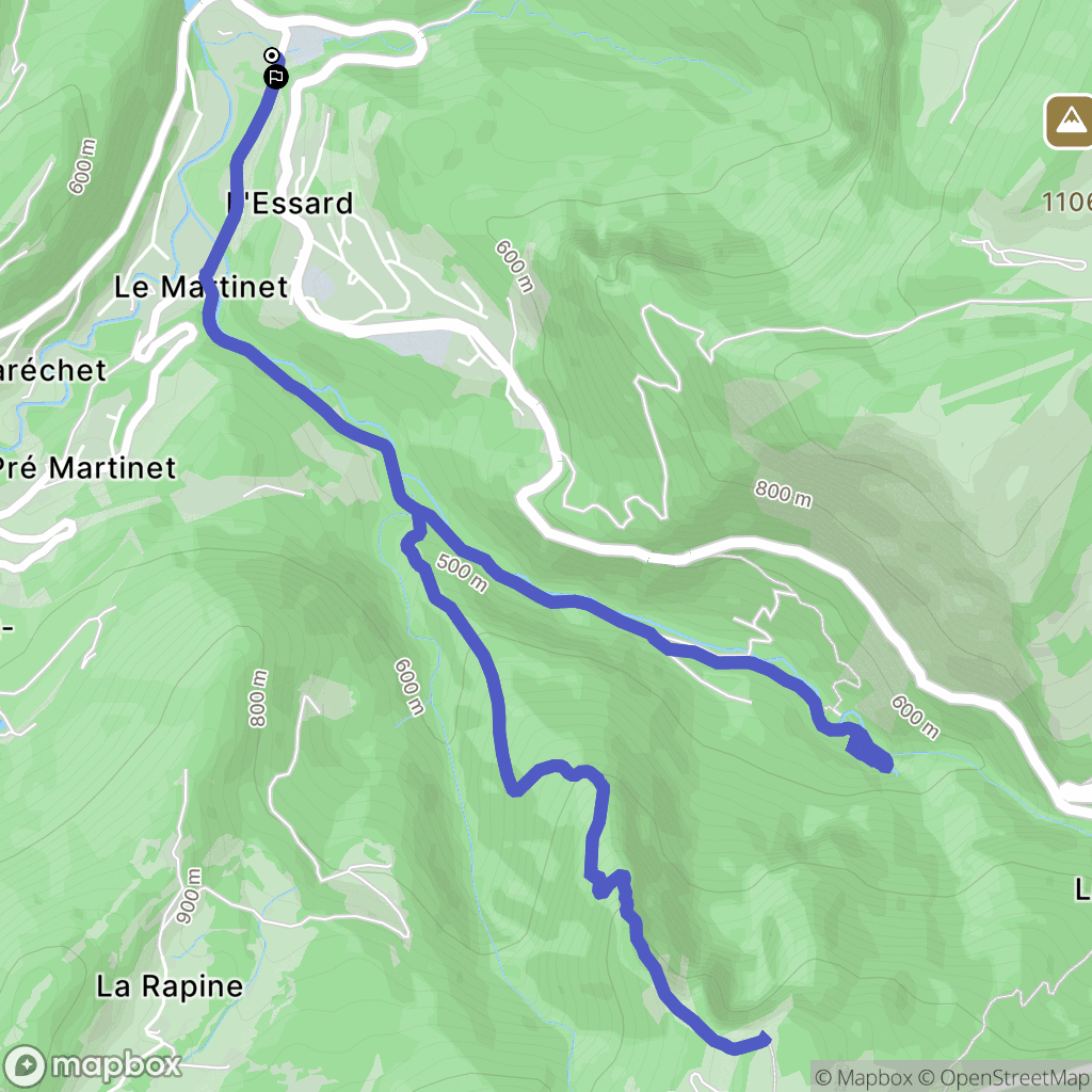 Villard-Saint-Sauveur : carte du parcours de randonnée - France