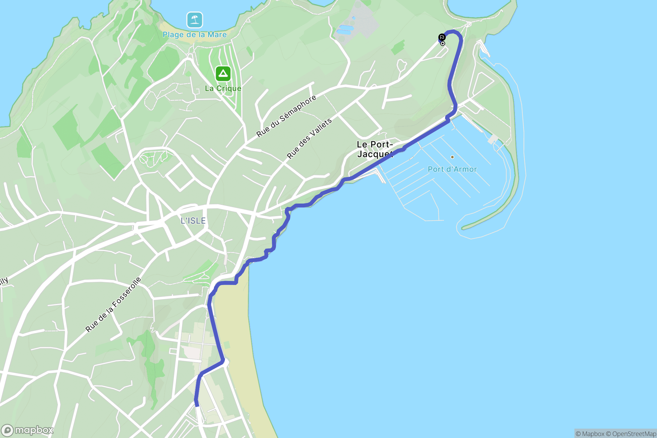 Saint-Cast-le-Guildo : carte du parcours de randonnée - France