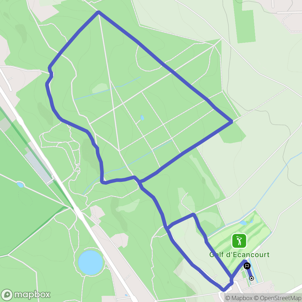 Jouy-le-Moutier : carte du parcours de randonnée - France
