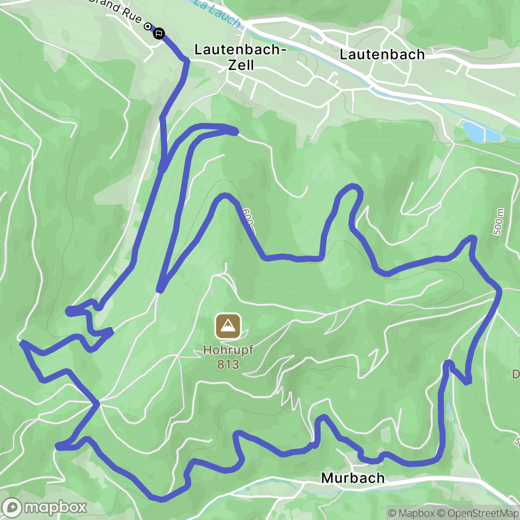 Lautenbach-Zell : carte du parcours de randonnée - France