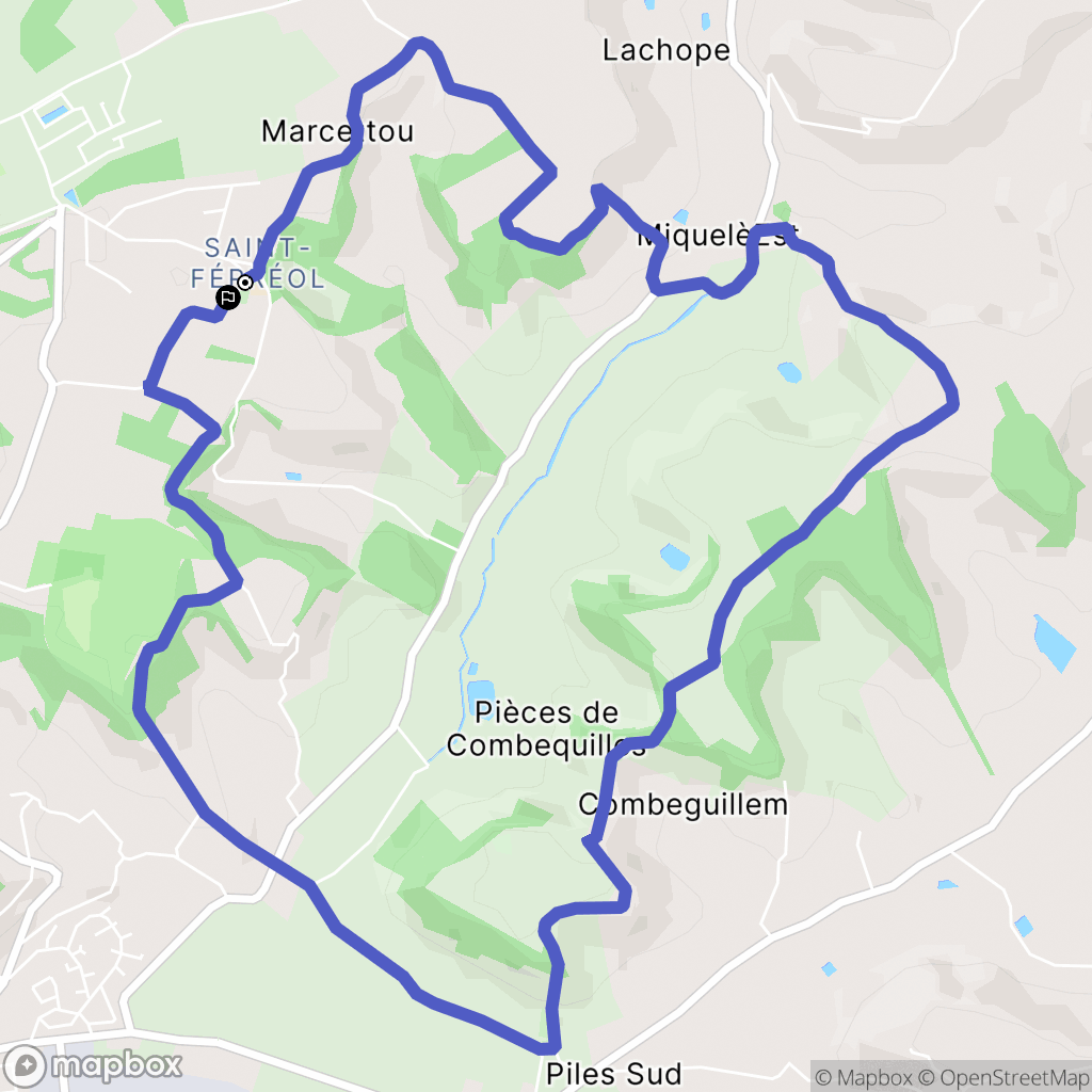 Bon-Encontre : carte du parcours de randonnée - France