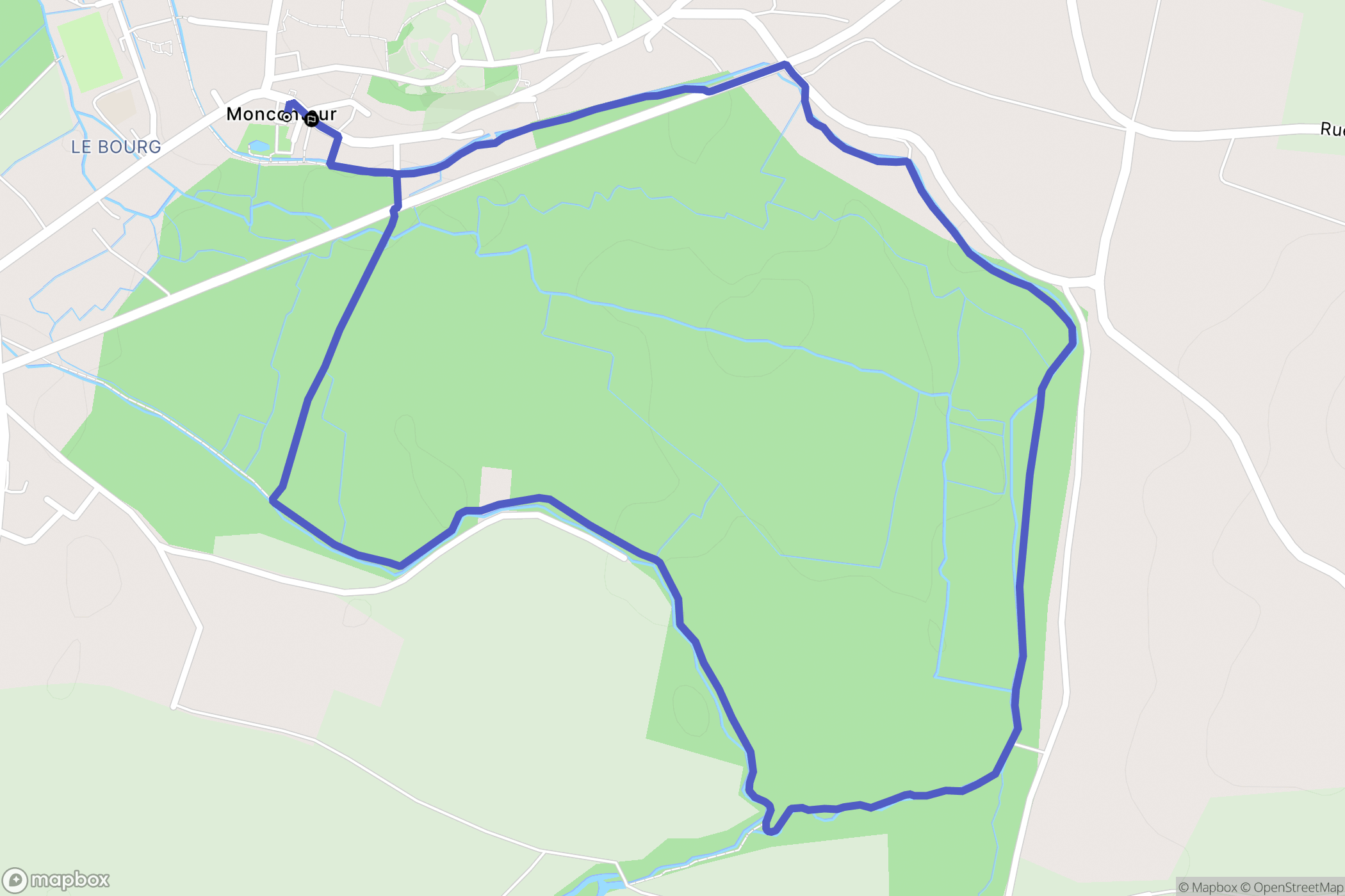 Moncontour : carte du parcours de randonnée - France