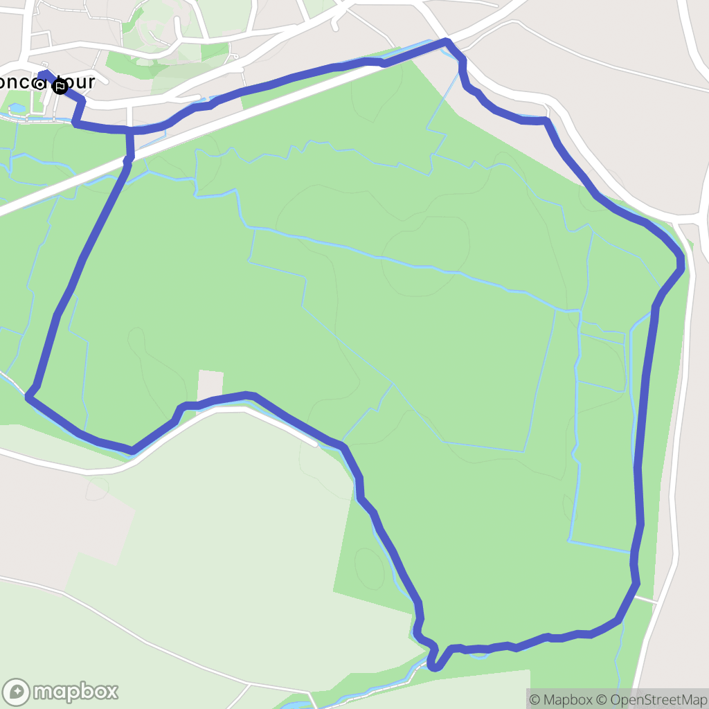 Moncontour : carte du parcours de randonnée - France