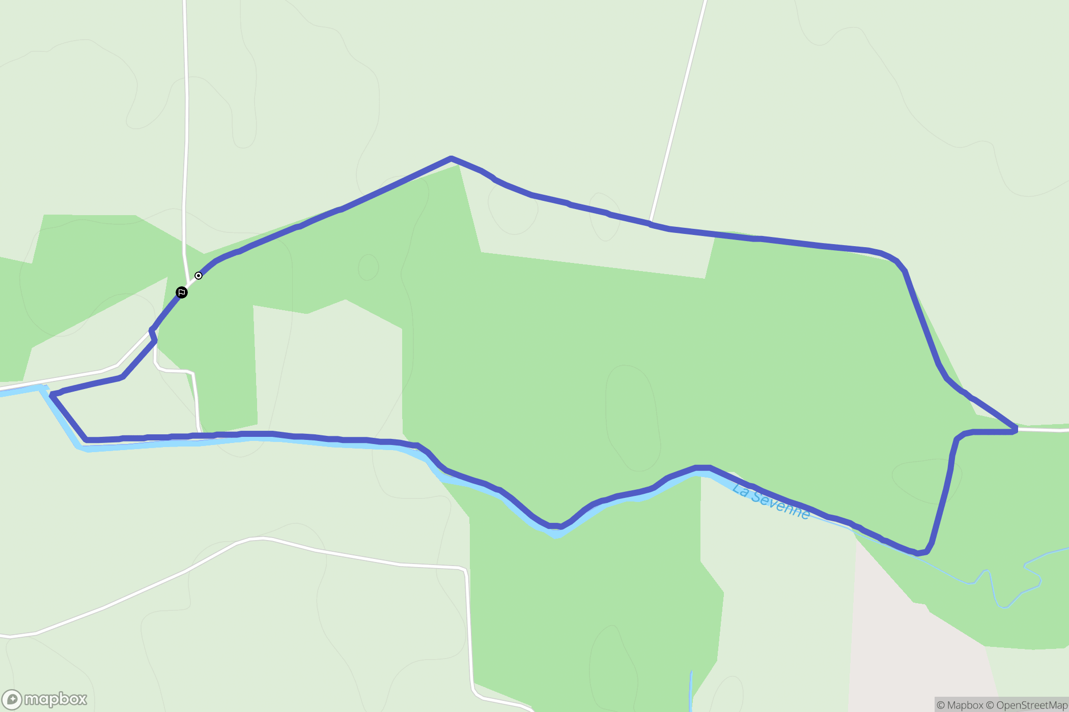 Luzinay : carte du parcours de randonnée - France