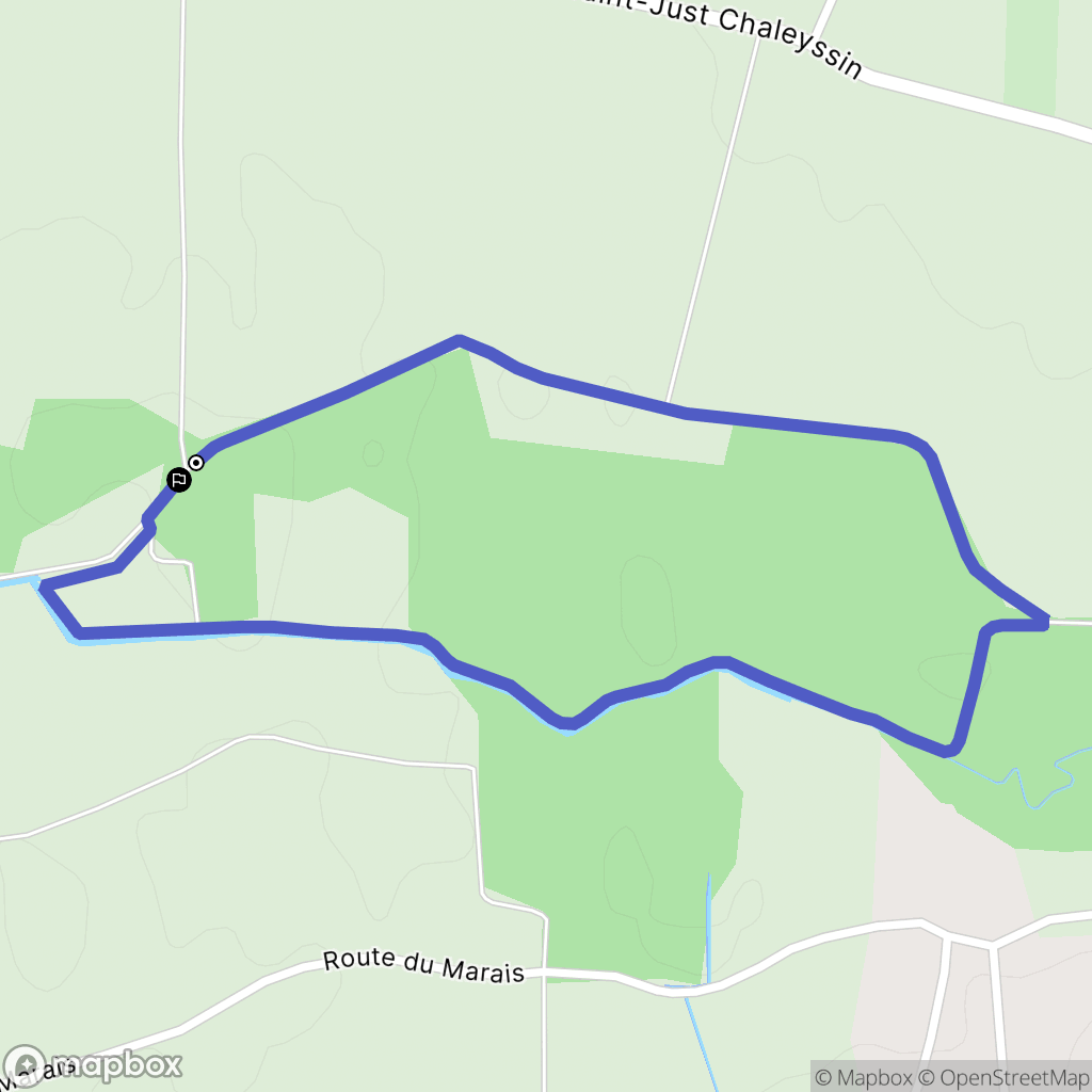 Luzinay : carte du parcours de randonnée - France