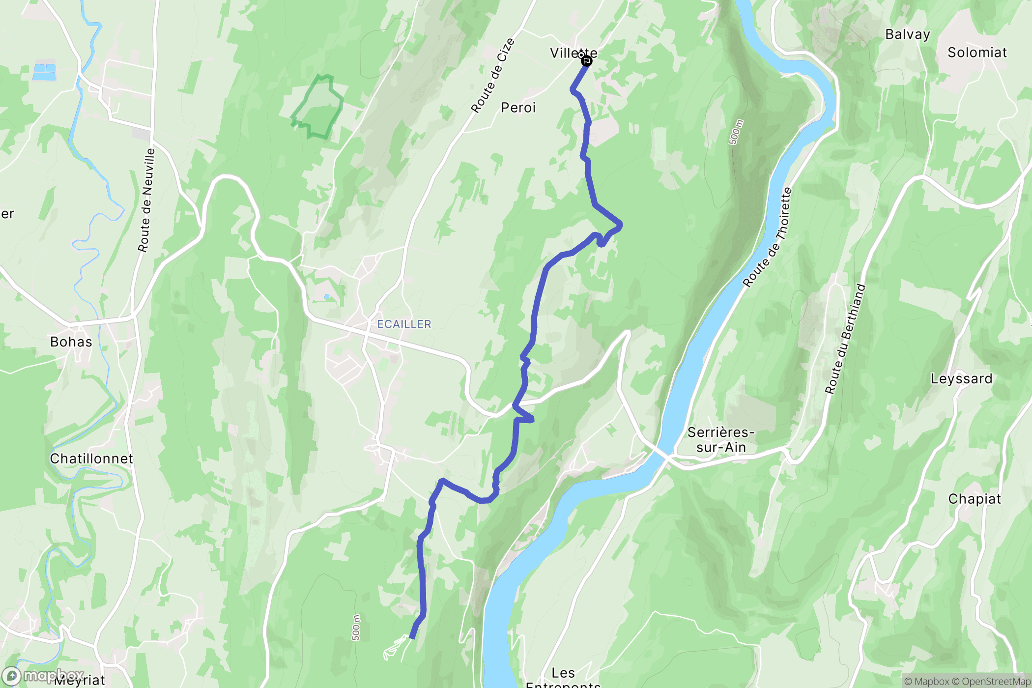 Hautecourt-Romanèche : carte du parcours de randonnée - France