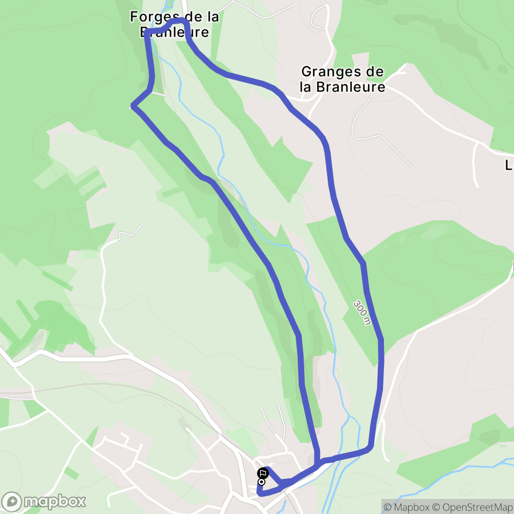 Aillevillers-et-Lyaumont : carte du parcours de randonnée - France