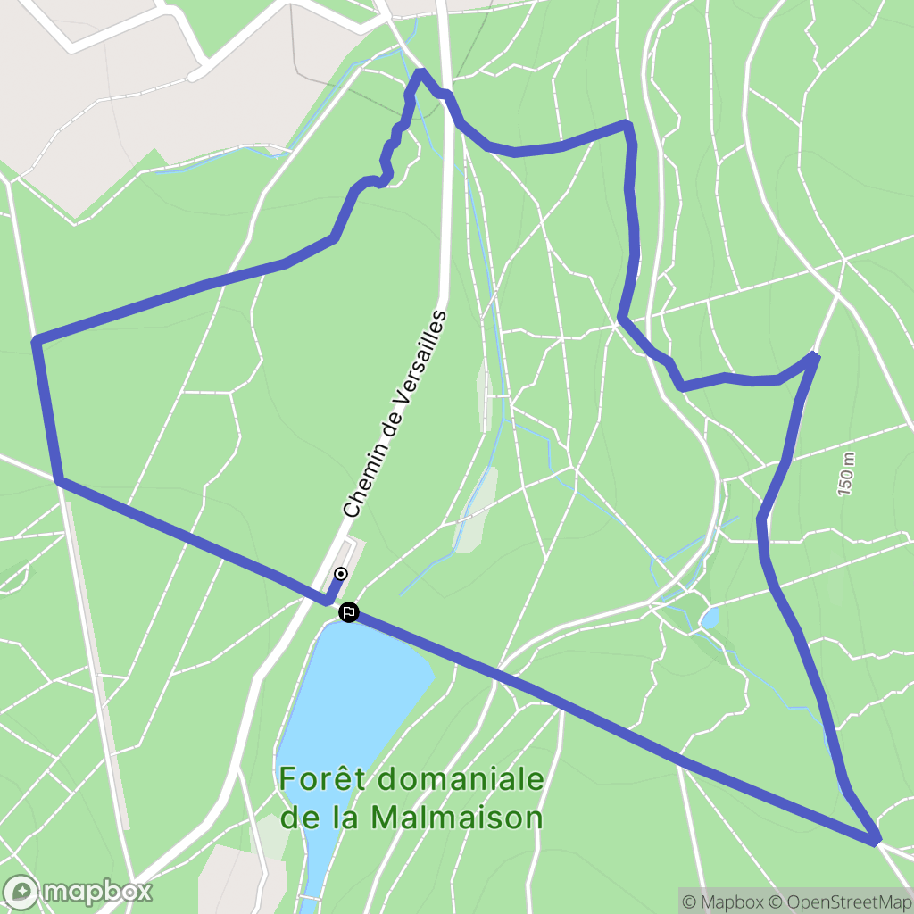Rueil-Malmaison : carte du parcours de randonnée - France