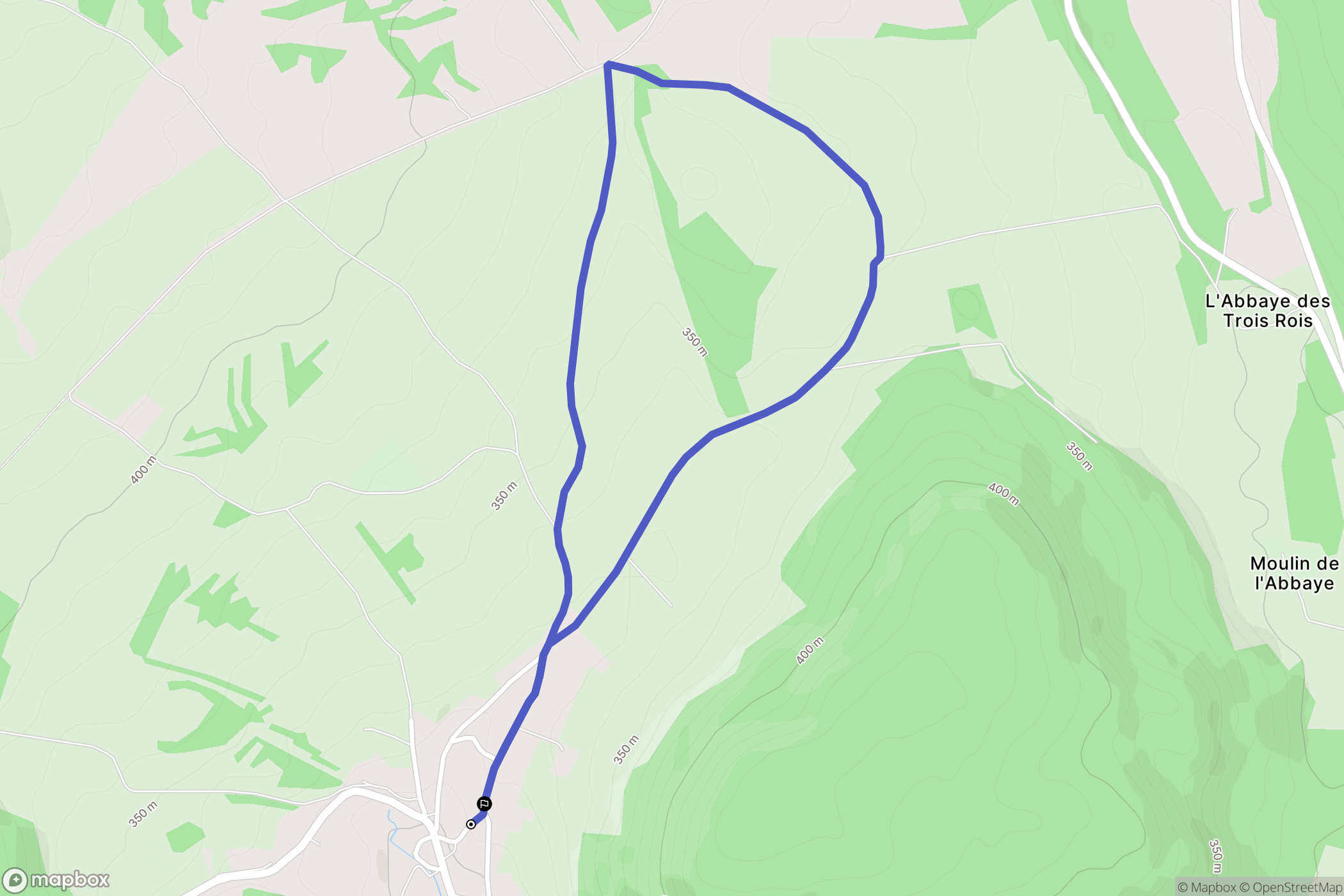 Mancenans : carte du parcours de randonnée - France