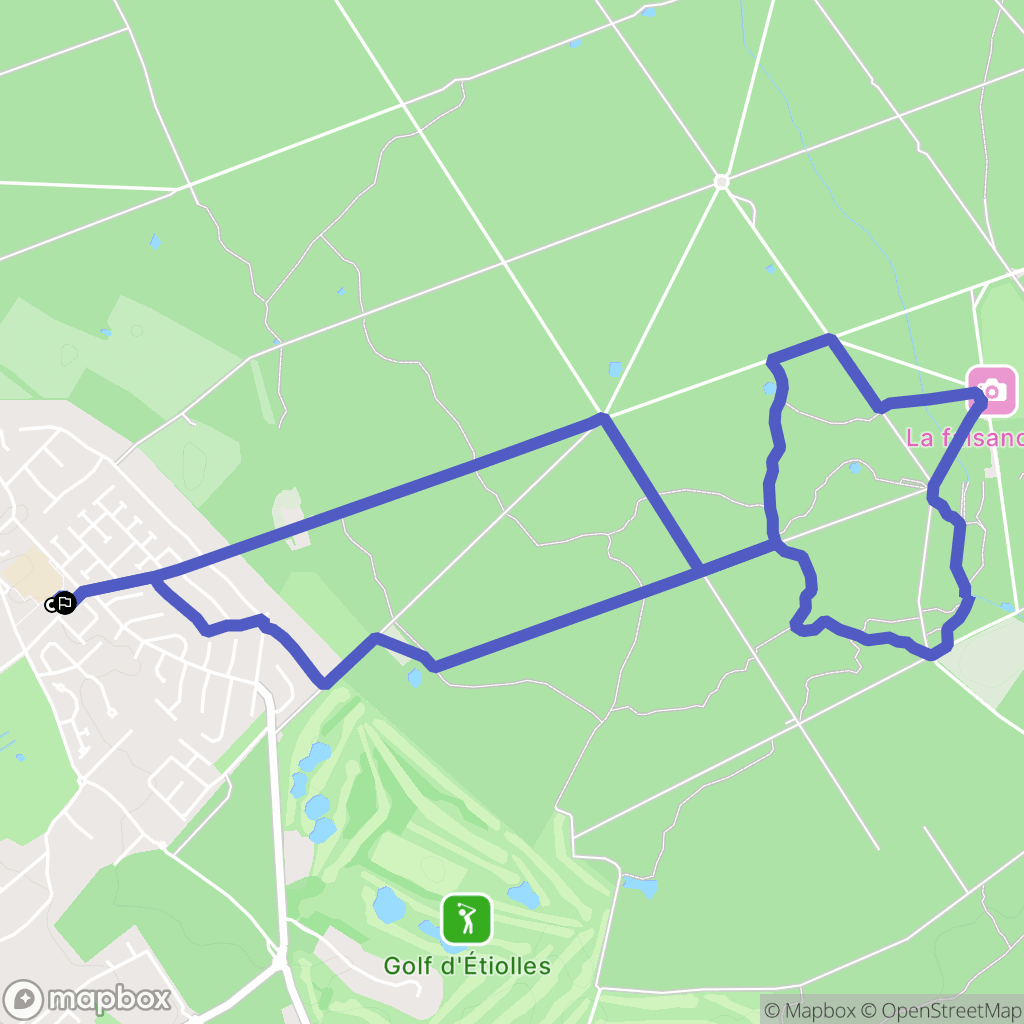 Soisy sur Seine : carte du parcours de randonnée - France
