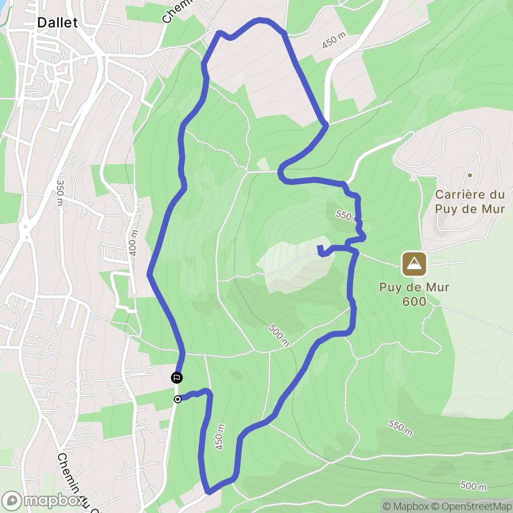 Mur-sur-Allier : carte du parcours de randonnée - France