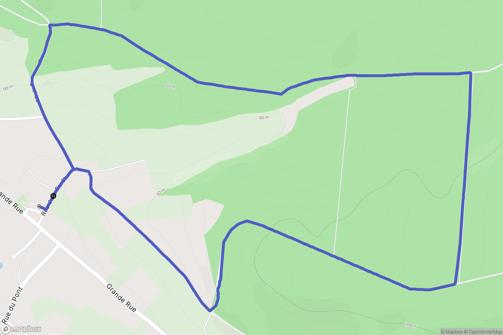 Guisy : carte du parcours de randonnée - France