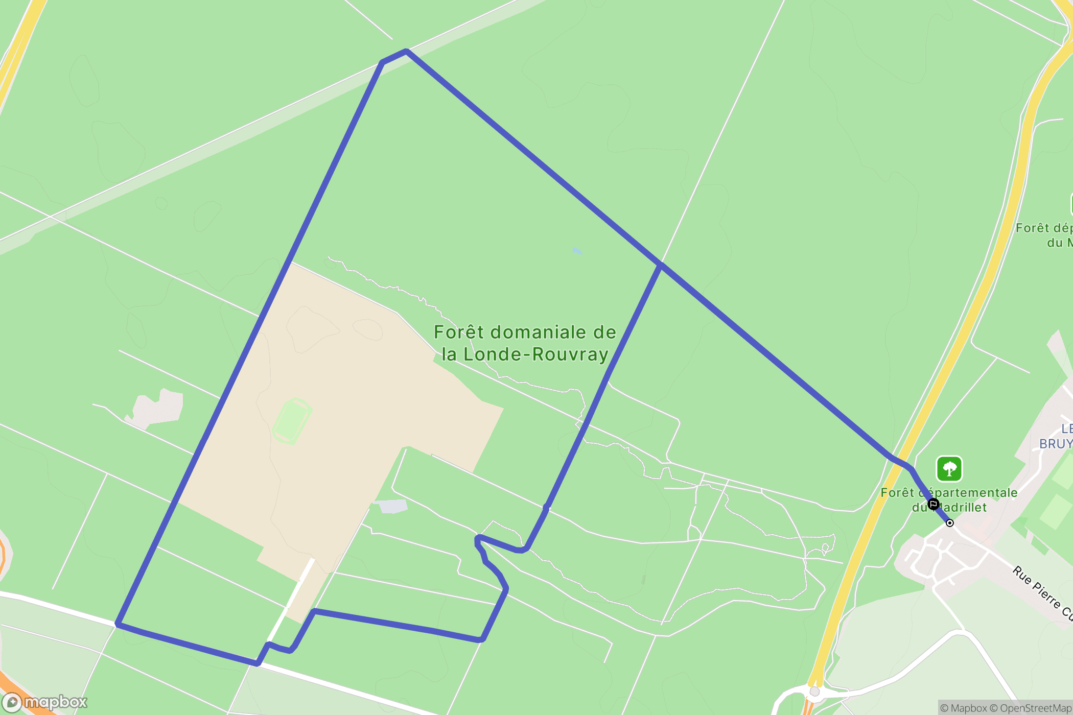 Oissel : carte du parcours de randonnée - France