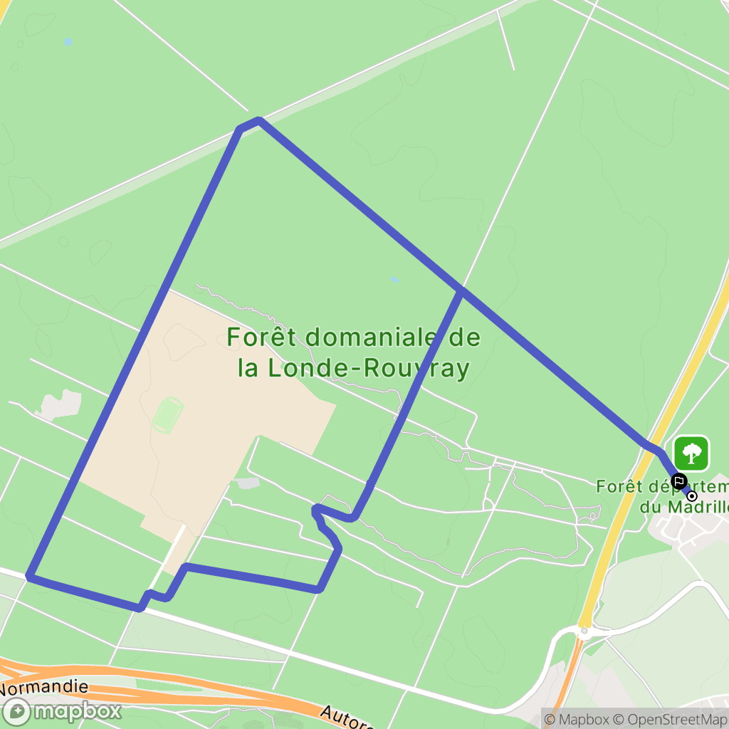 Oissel : carte du parcours de randonnée - France
