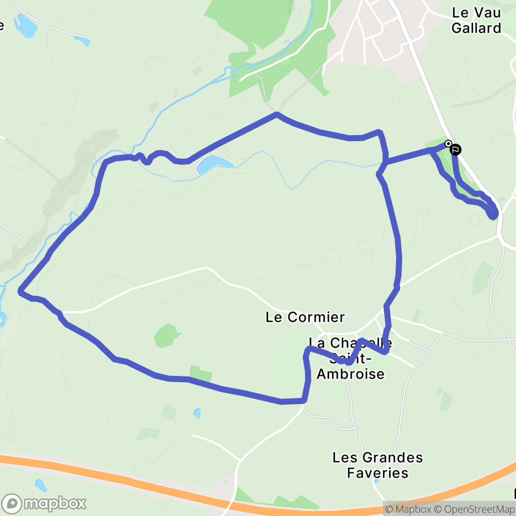 Chemillé-en-Anjou : carte du parcours de randonnée - France