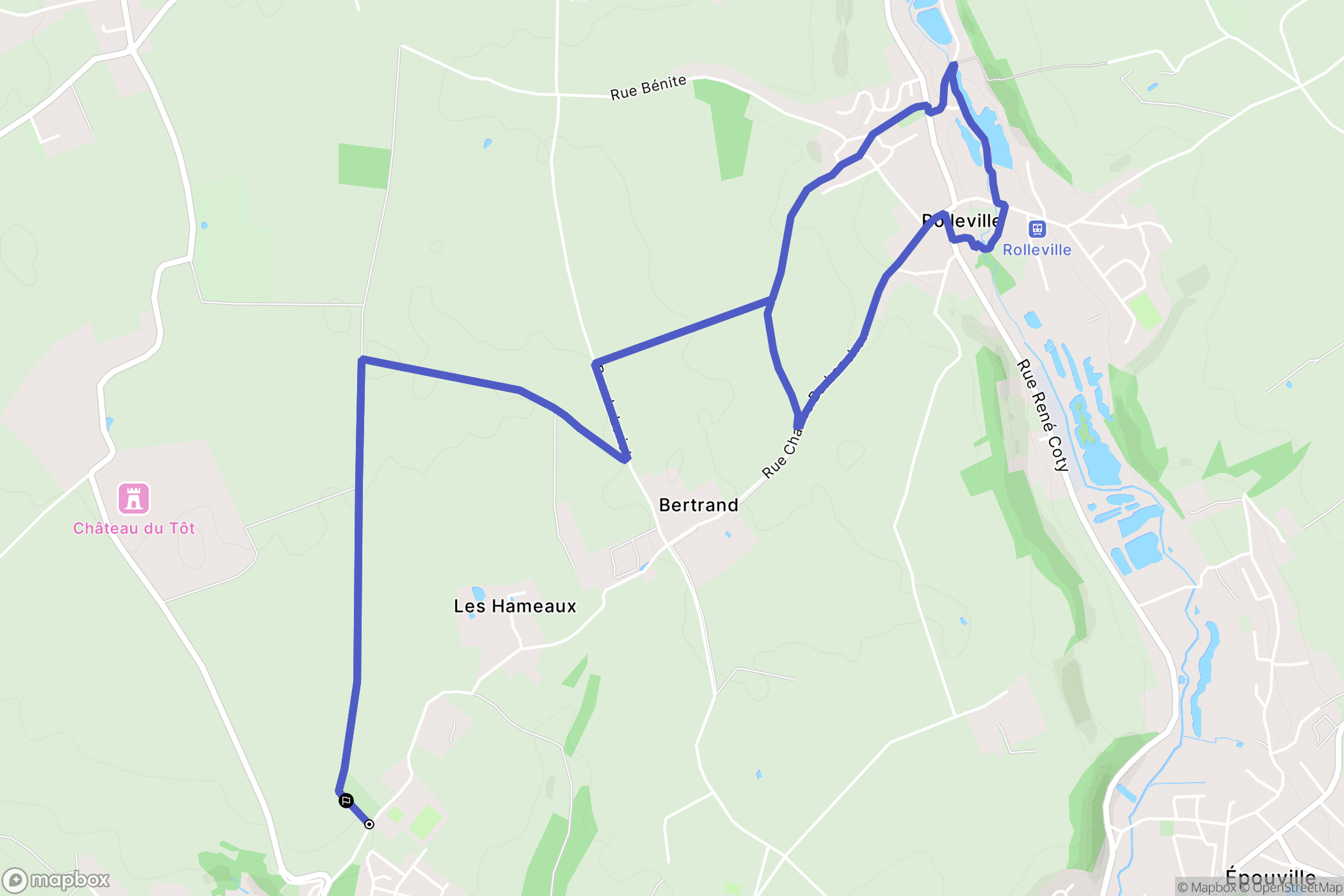 Fontenay : carte du parcours de randonnée - France