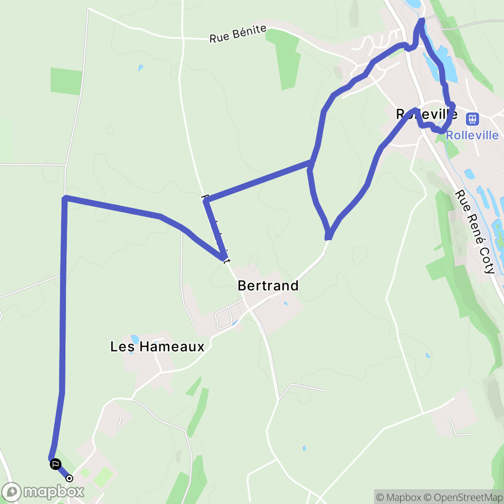Fontenay : carte du parcours de randonnée - France