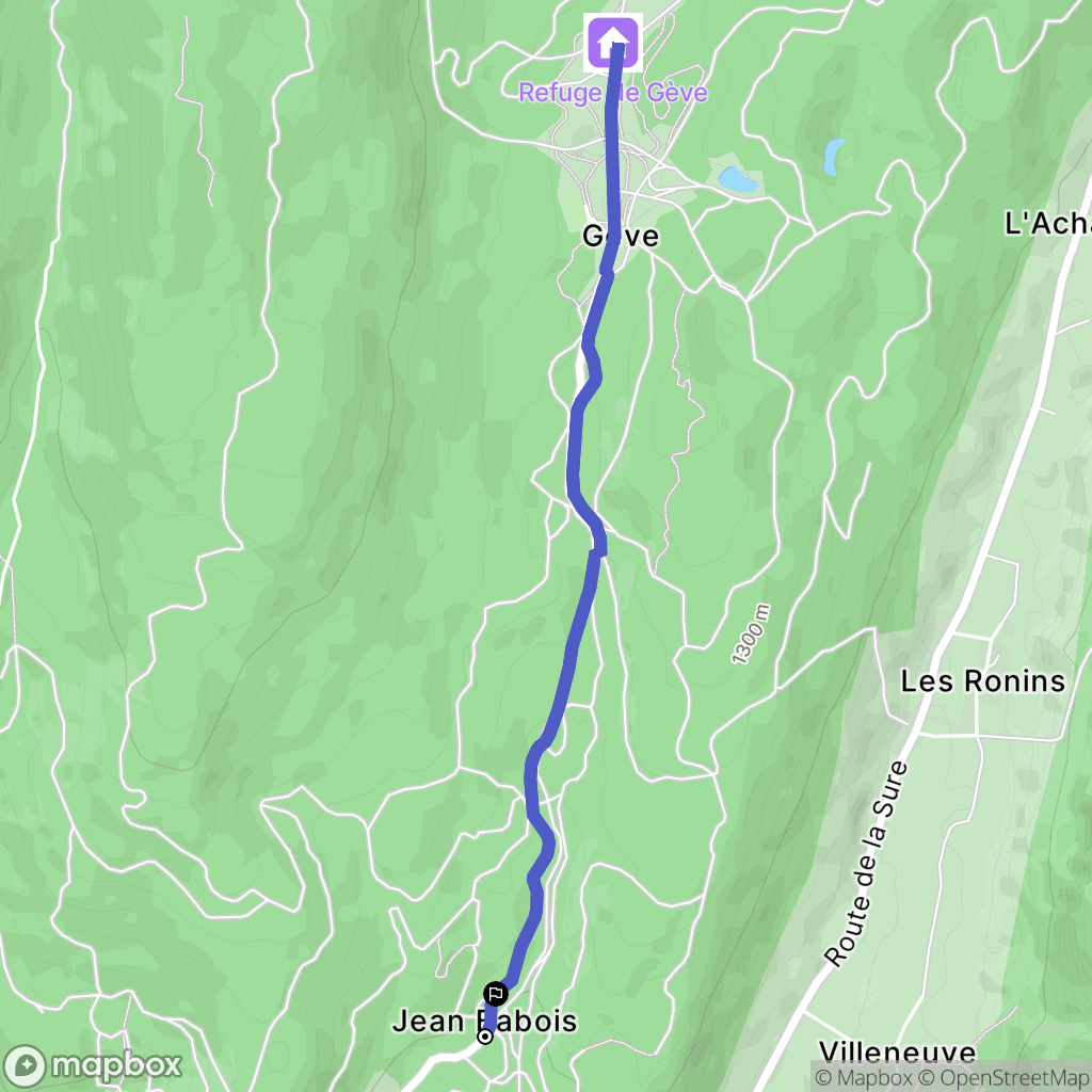 Autrans : carte du parcours de randonnée - France