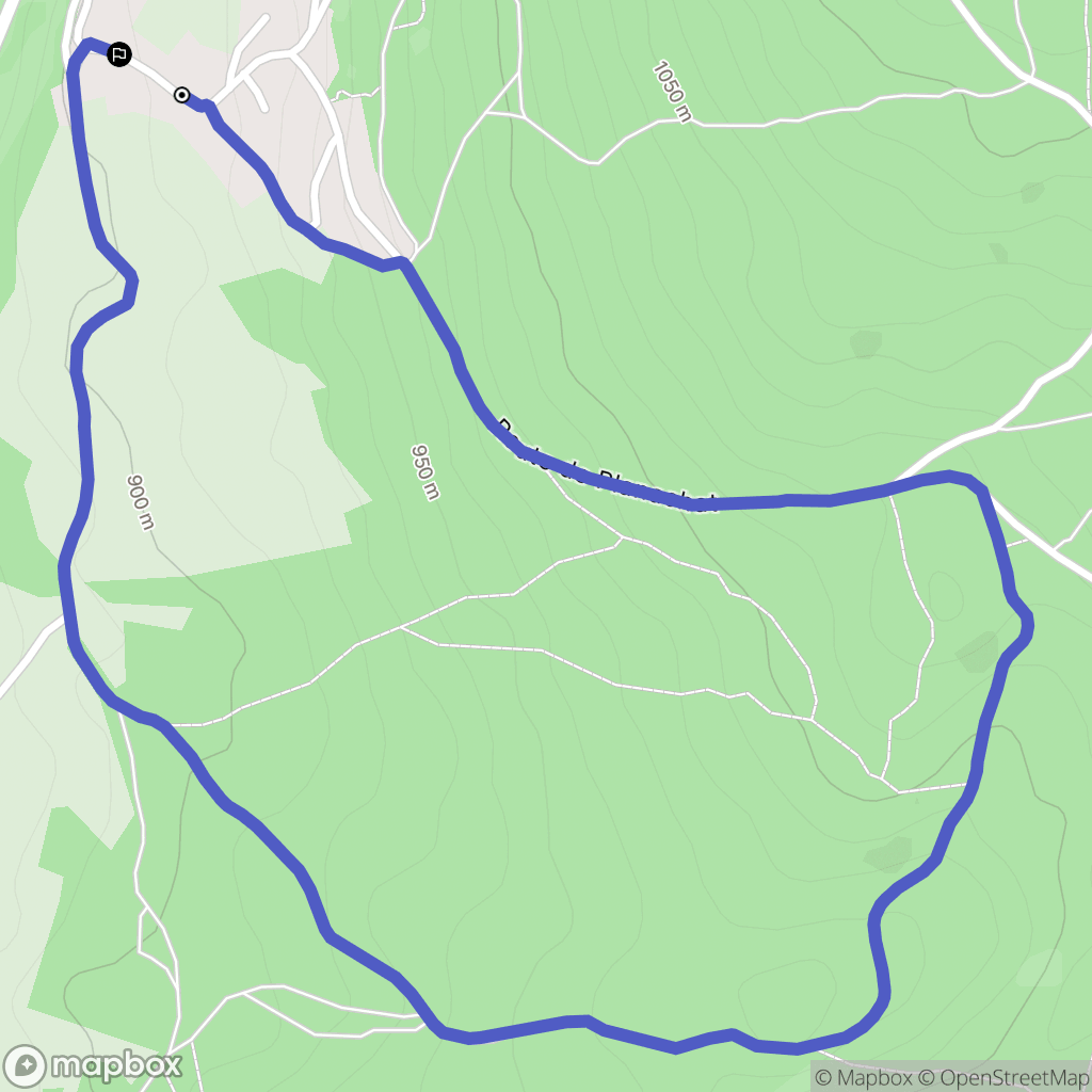 Plateau d'Hauteville : carte du parcours de randonnée - France