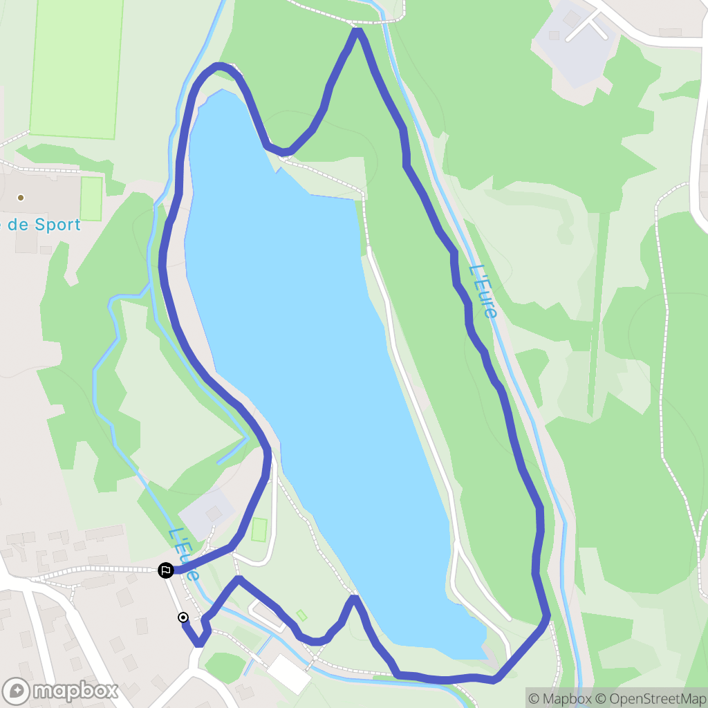 Barjouville : carte du parcours de randonnée - France