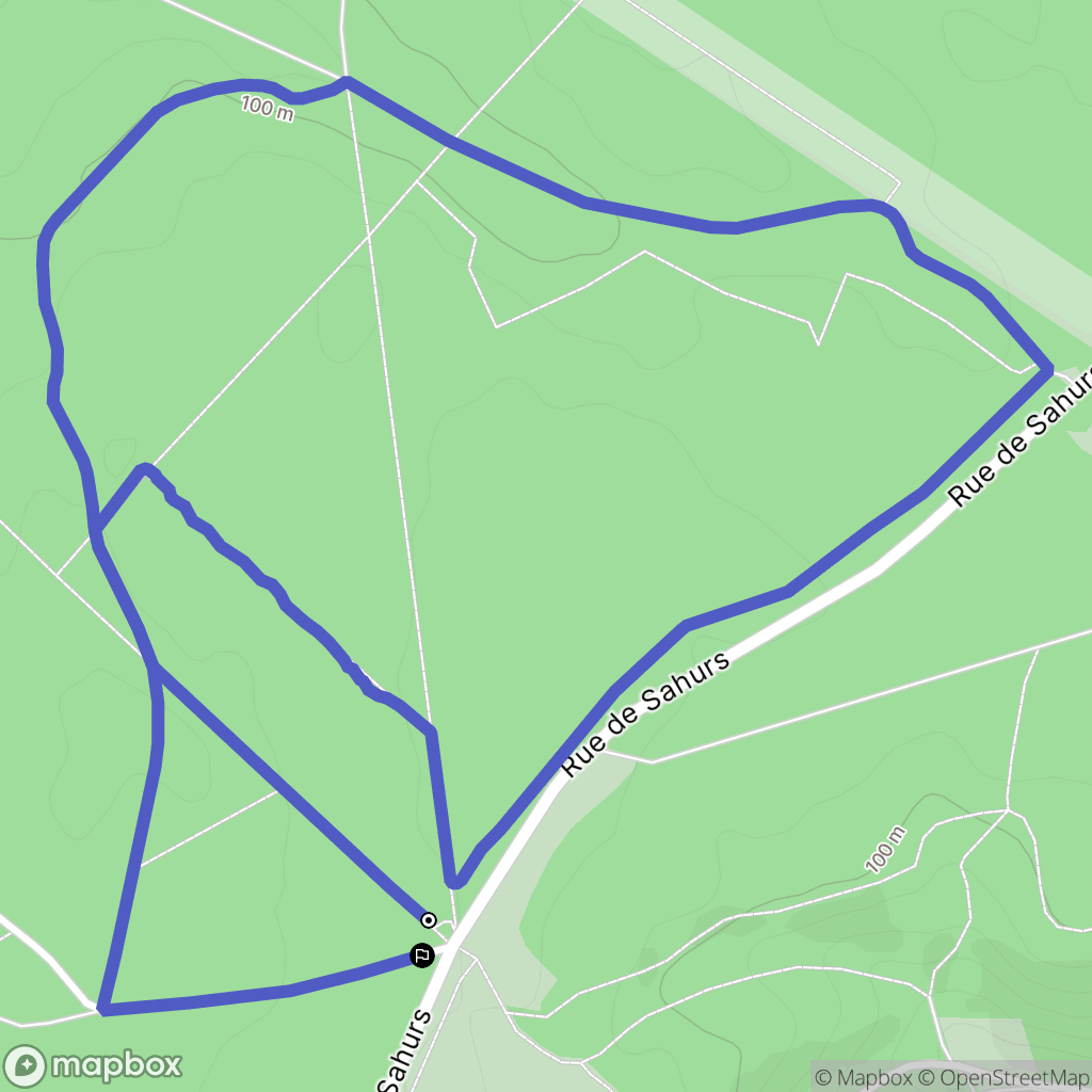 Canteleu : carte du parcours de randonnée - France