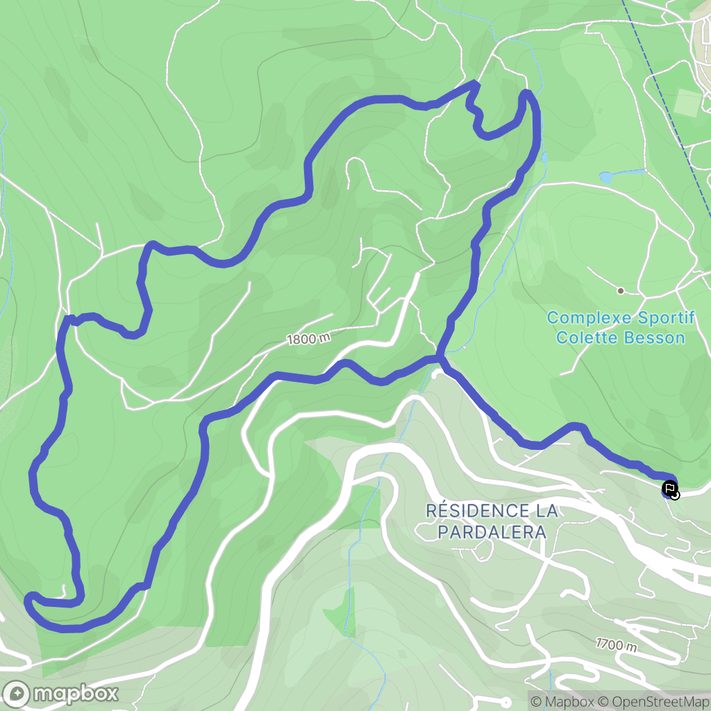 Font-Romeu : carte du parcours de randonnée - France