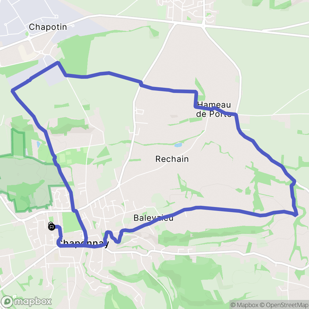Chaponnay : carte du parcours de randonnée - France