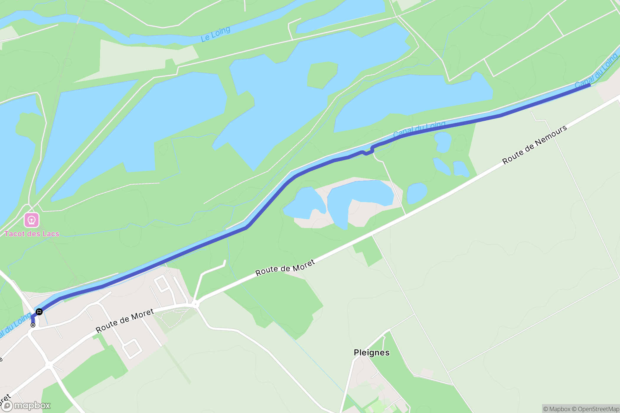 Montcourt-Fromonville : carte du parcours de randonnée - France
