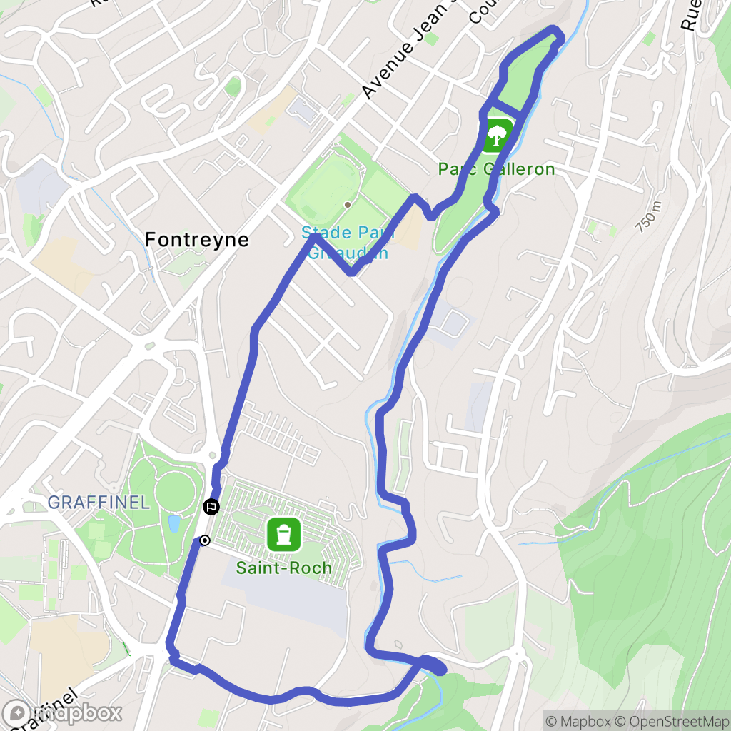 Gap : carte du parcours de randonnée - France