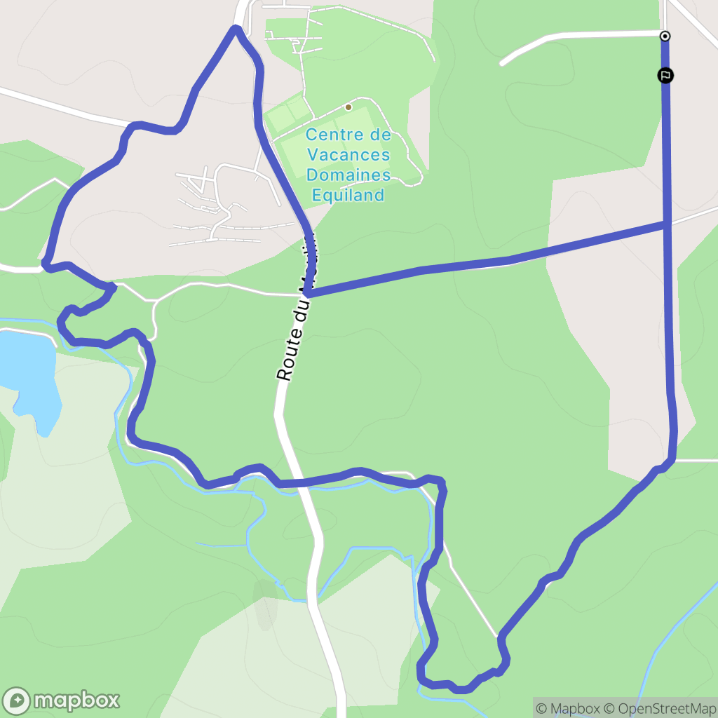 Saint-Geours-d'Auribat : carte du parcours de randonnée - France