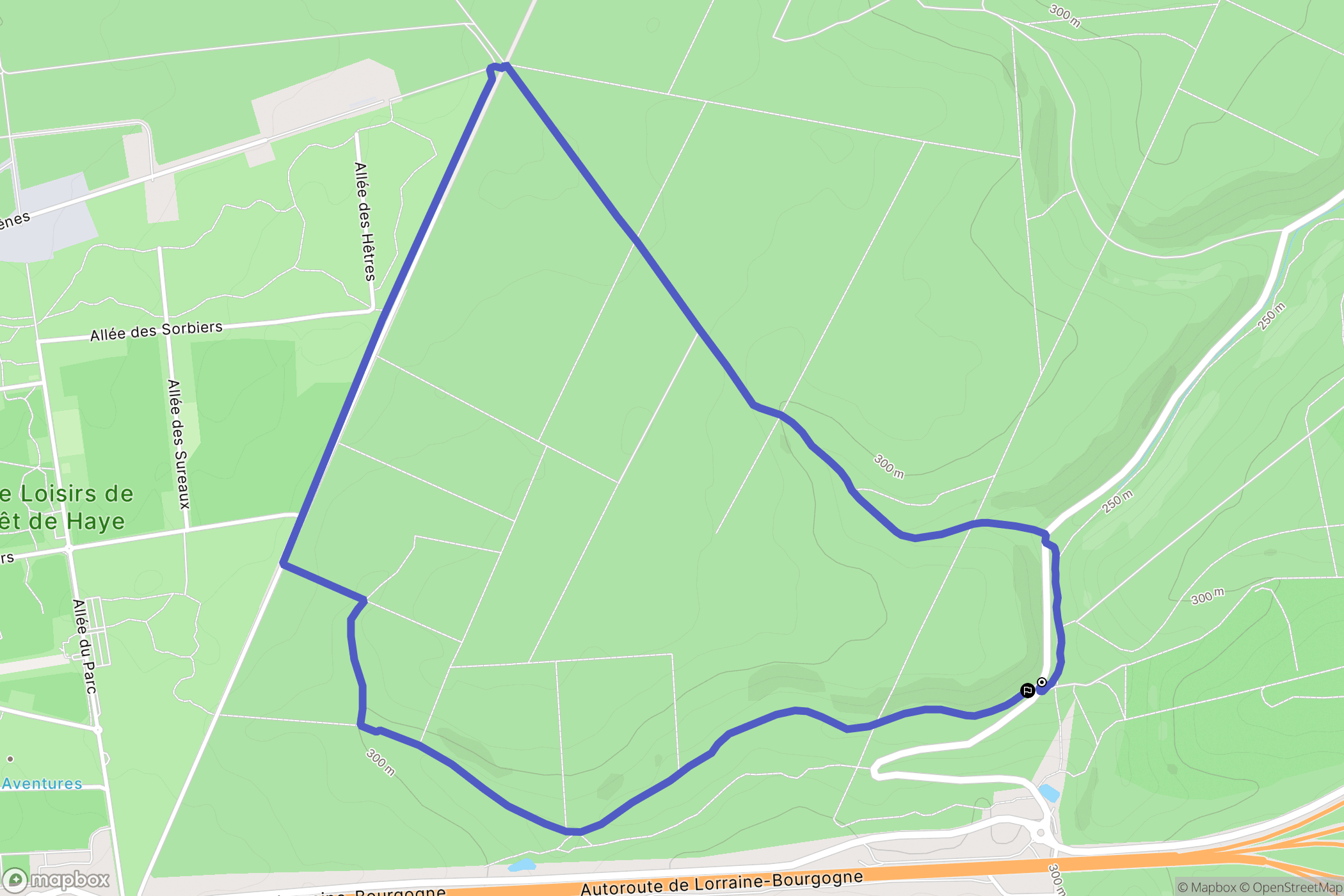 Champigneulles : carte du parcours de randonnée - France