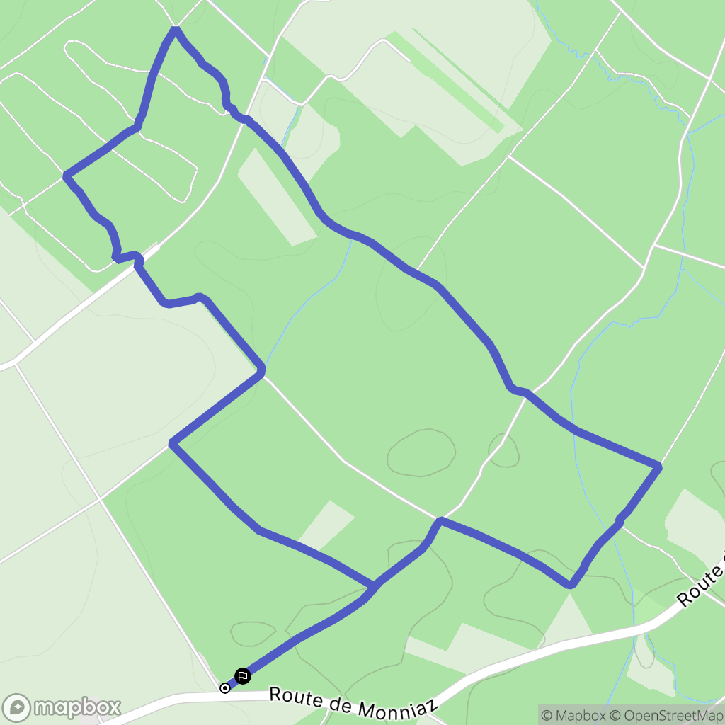 Jussy : carte du parcours de randonnée - Switzerland