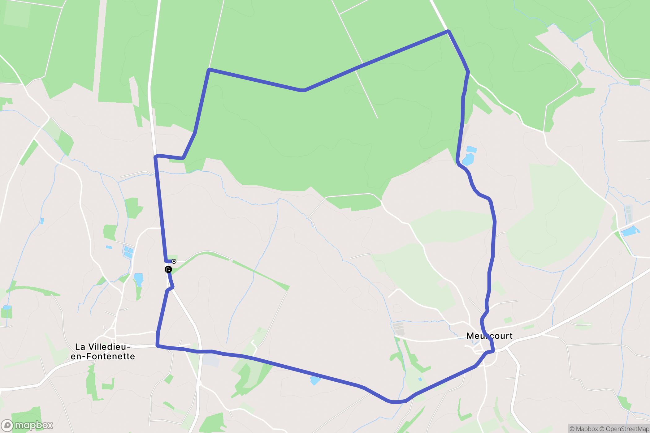 La Villedieu-en-Fontenette : carte du parcours de randonnée - France