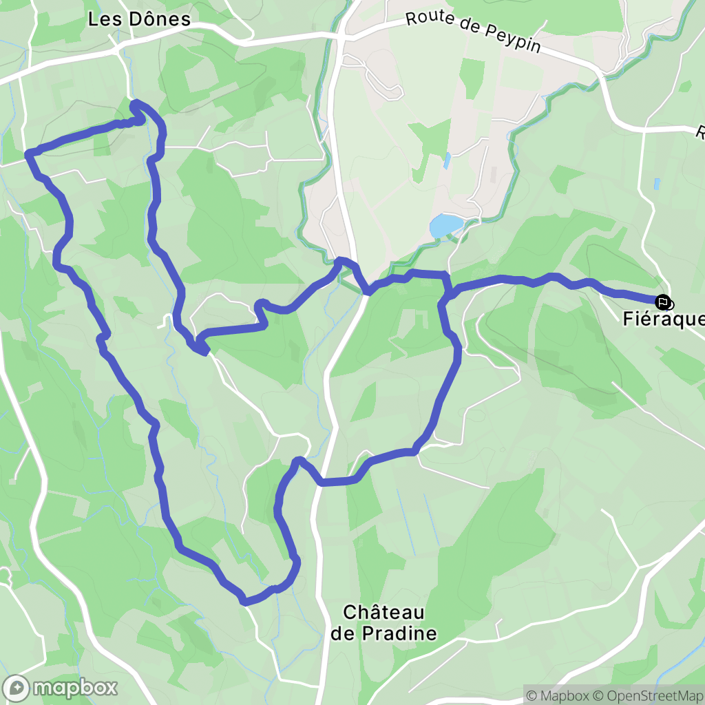 La Bastide-des-Jourdans : carte du parcours de randonnée - France